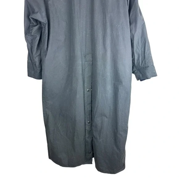 Vintage Barbour Burghley A170 Long Jacket Mens C42 Wax Equestrian Trench Coat - Picture 15 of 16